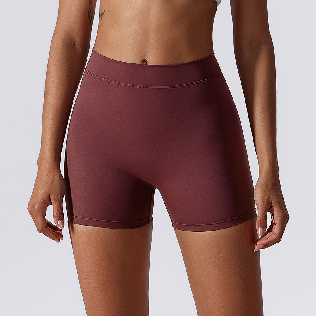 Solid color hip lift shorts