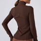 Long Sleeve Slim-fit stand Collar and full zipper Sports jacket