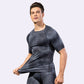 Men's solid color quick-drying sports short-sleeved top