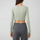 Breathable Outdoor Sports Long Sleeve Crop Top