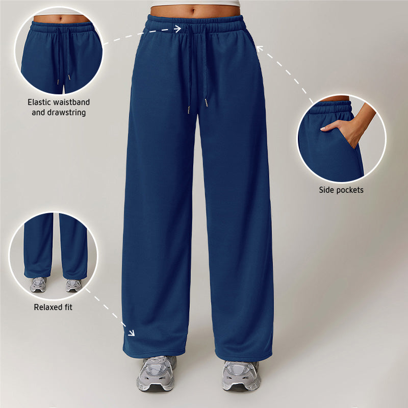 autumn and winter fleece straight leg sports Sweatpants