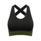 Long-sleeved top + sports bra + Legges three-piece set