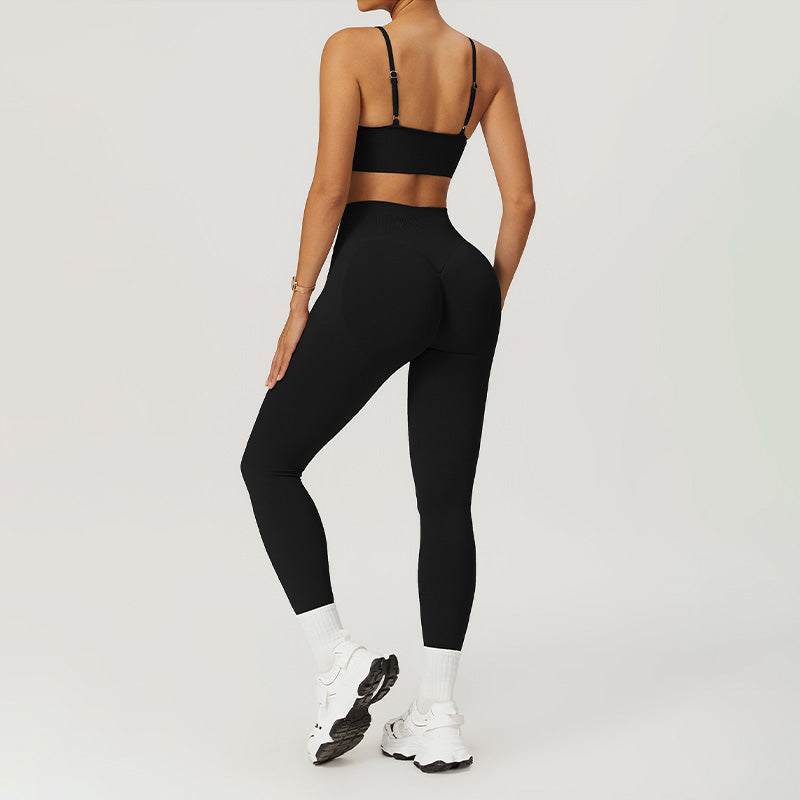 Seamless High-waisted Sports Bra + Legging 2 Pieces Set