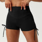 New pleated drawstring yoga shorts