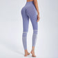 Seamless monogram print stripe sport leggings