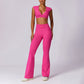 Tight bra & waist ruffled casual pants sports sets