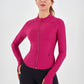 Ultra-Soft High Resilience Front Zip Long Sleeve Sports Outerwear Top