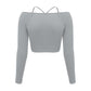 Seamless knitted sports long-sleeved top