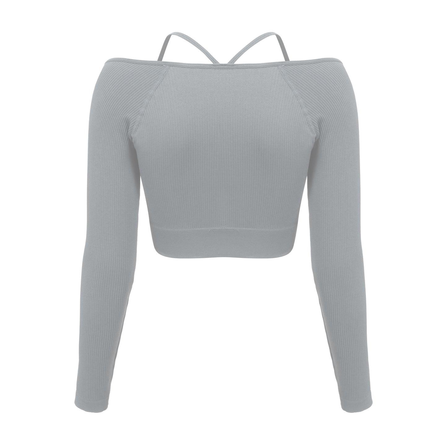 Seamless knitted sports long-sleeved top