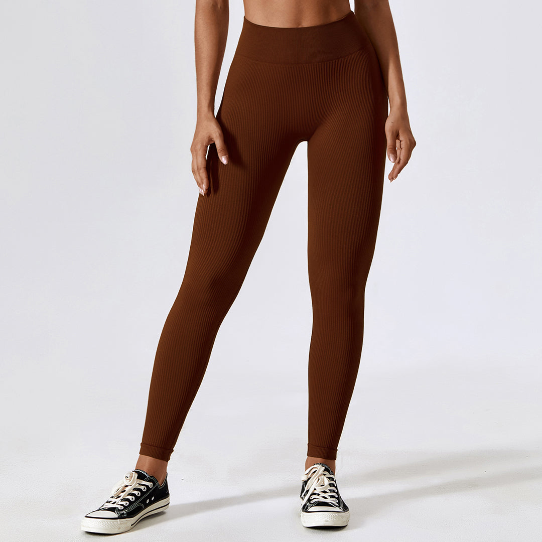 Seamless sports high waist fitness leggings