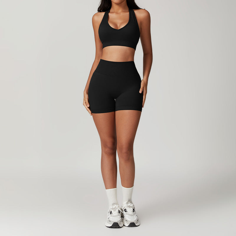 Seamless bra & skinny shorts sports yoga sets