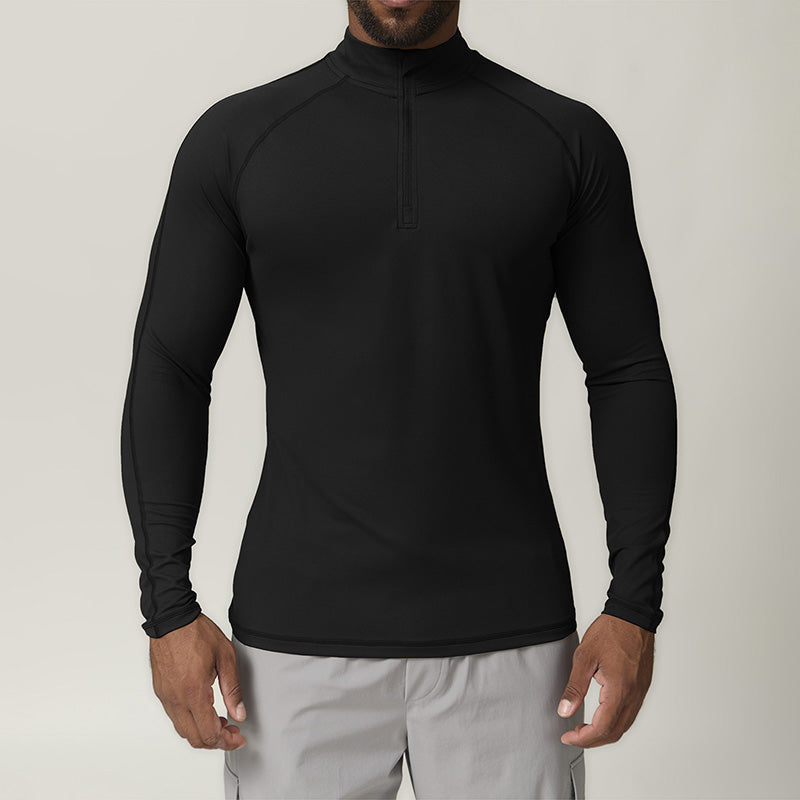 Men's sport quick dry half zipper long sleeves