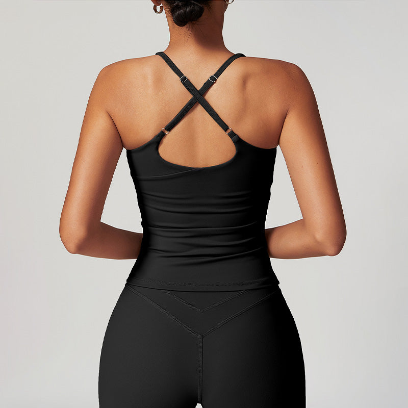 Breathable Cross Back Yoga Vest