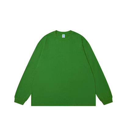Solid color crewneck long sleeved sweatshirt