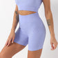 Seamless solid color sports shorts