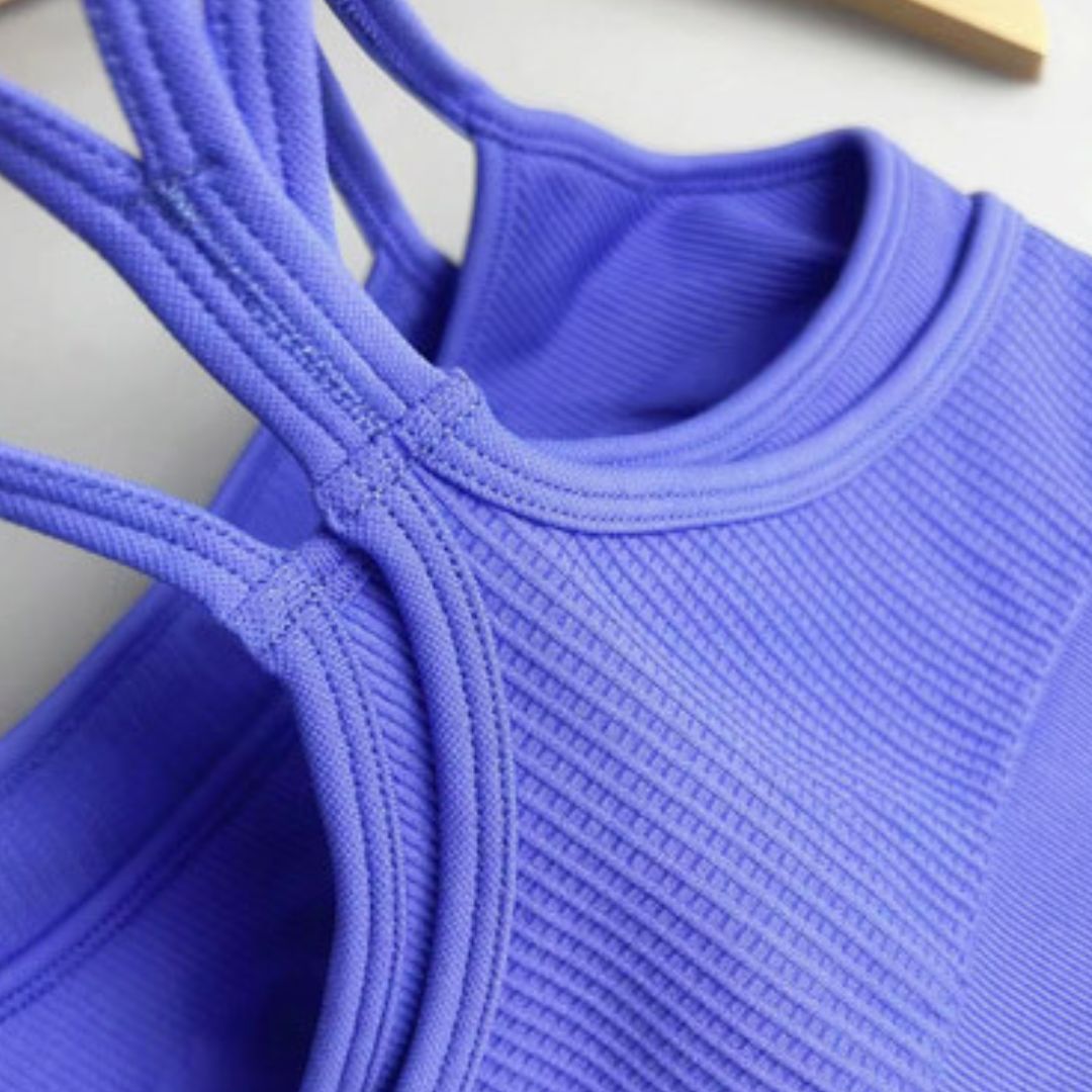 Thin shoulder straps double layer sports bra