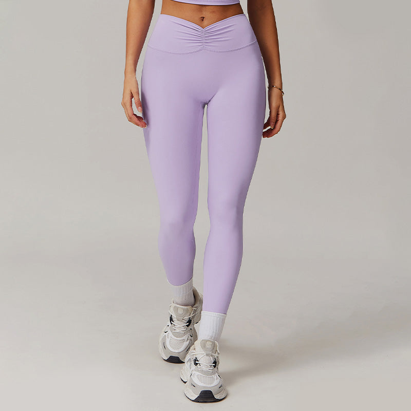 High-waisted hip-lifting leggings