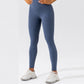 Solid color stretch sports leggings