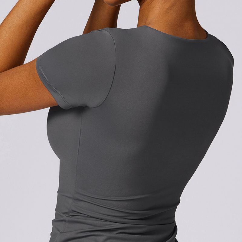 Breathable skinny yoga short-sleeved T-shirt