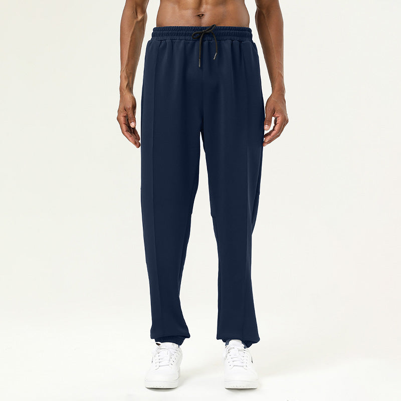 Men's casual and loose drawstring sports pants