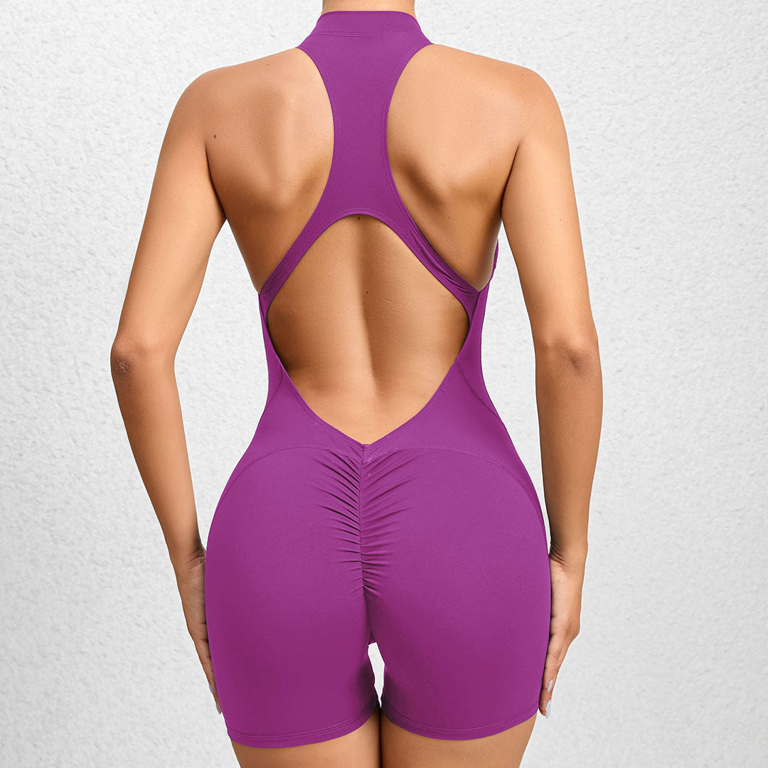 Tight-fitting with zipper quick-drying Jumpsuits