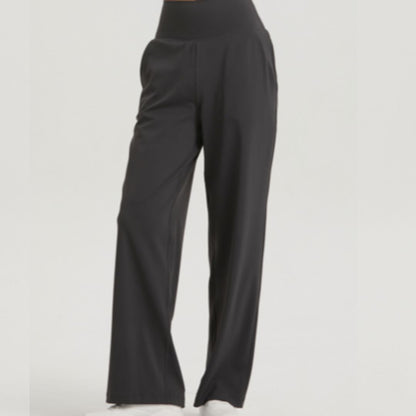 High-waisted loose pockets pants