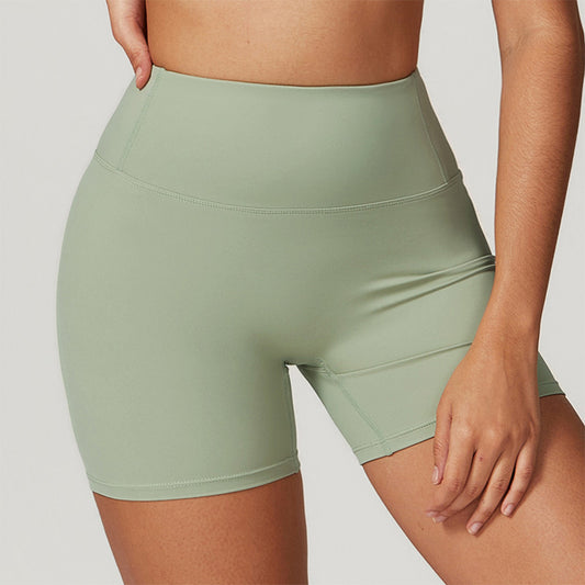 High-waisted hip-lifting skinny athletic shorts