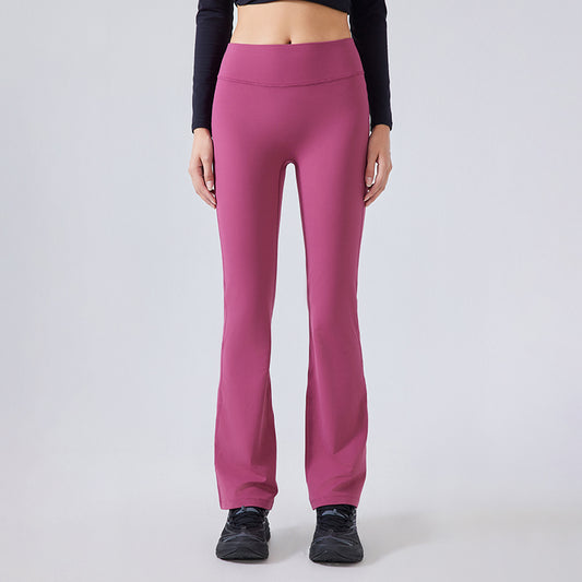 Autumn and winter velvet warm stretch sports flared leg pants