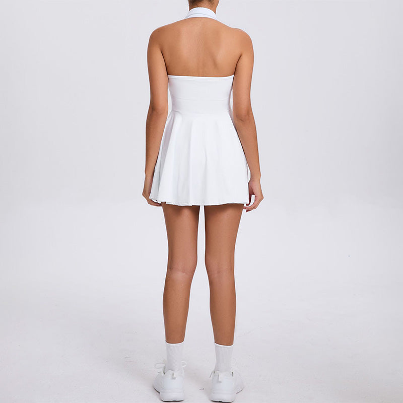 Ultra-soft Halter Backless Golf And Tennis Dress