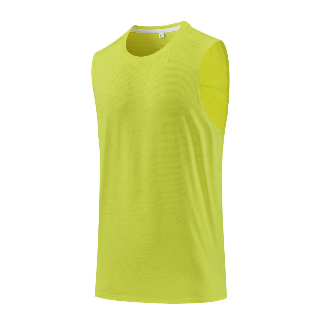 Solid color sleeveless breathable sports tank top