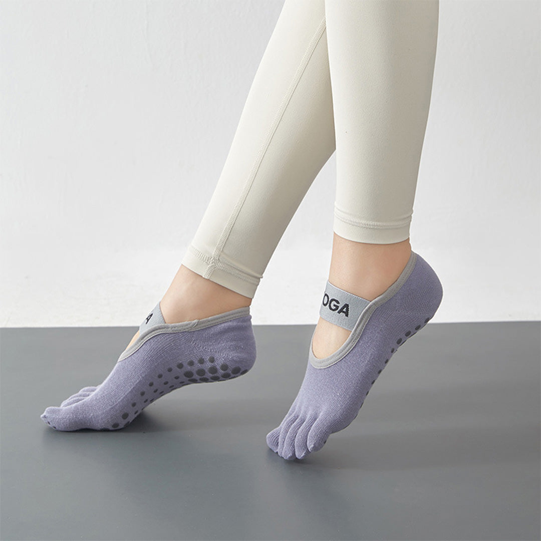 Chaussettes de sol de sport antidérapantes pour yoga, chaussettes Pilates 