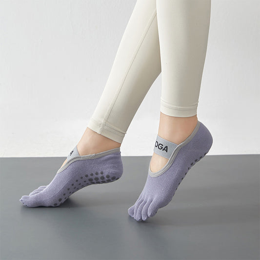 Chaussettes de sol de sport antidérapantes pour yoga, chaussettes Pilates 