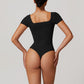 Quick-Dry Short Sleeve Thong Bodysuits