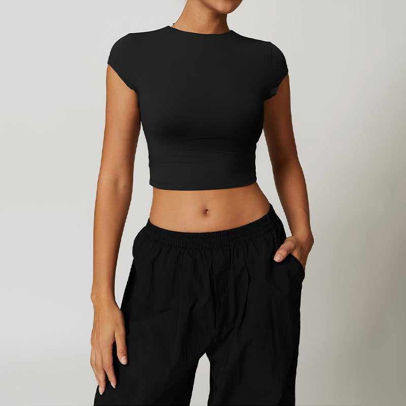 Quick-Dry and Brushed Yoga Crop Top