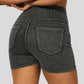 High Waist Cross Denim Yoga Sports Shorts