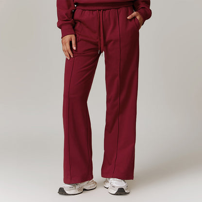 High Waist Casual Straight Leg Sweatpants