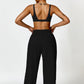 Triangle cup sports bra & jogging bottoms 2-piece set