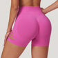 Ultra-Soft Seamless High Waist Ripped Hole Shorts