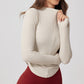 silmming Long sleeve half zipper top