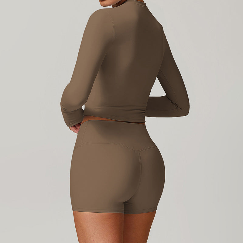 Tight-fitting back yoga long sleeves