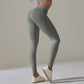 Solid color seamless sports leggings