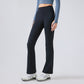 Autumn and winter velvet warm stretch sports flared leg pants