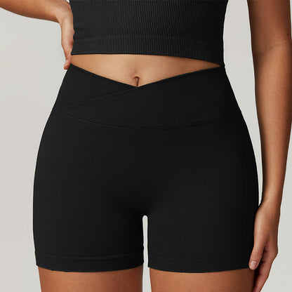 Hip lift seamless skinny yoga exercise shorts