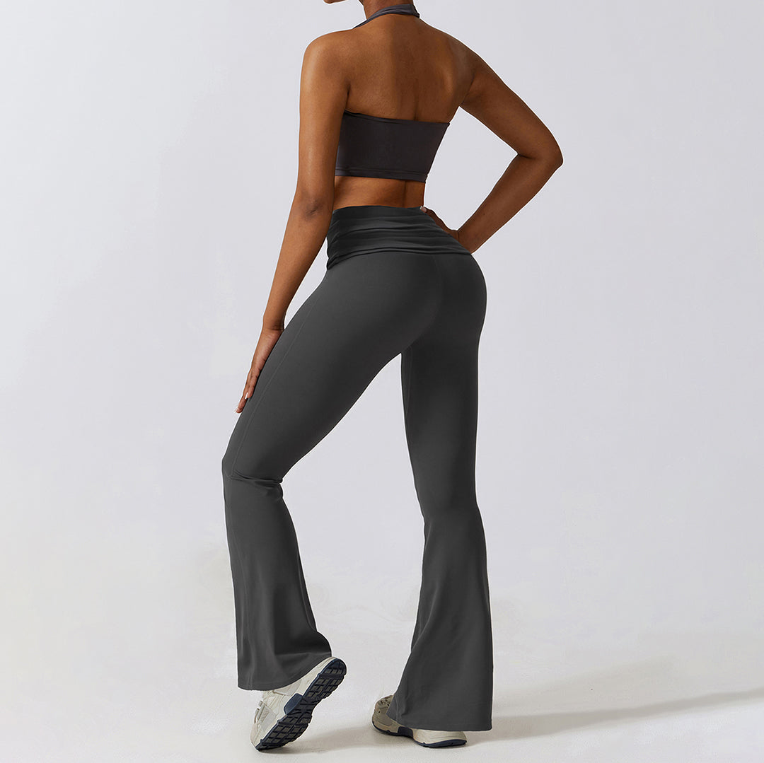 Quick-drying skinny high-waisted flared pants