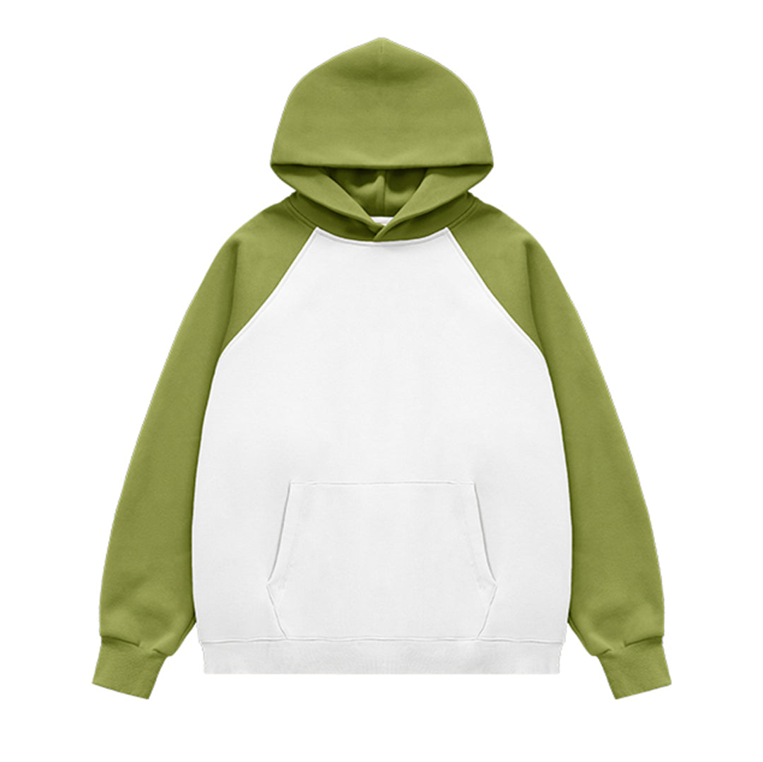 Fleece raglan hooded sweatshirt