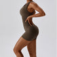 Solid color seamless buttock lift sports jumpsuit