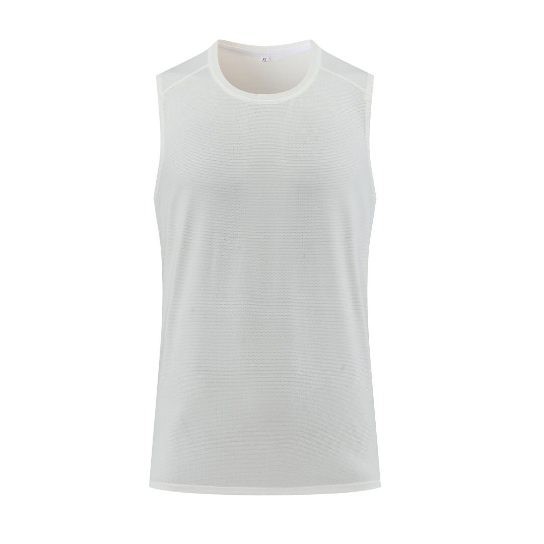 Solid color sleeveless breathable sports tank top