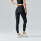 Solid zipper jacket + Legging sports 2 piece set