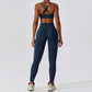 Back cross bra & sports leggings 2-piece set