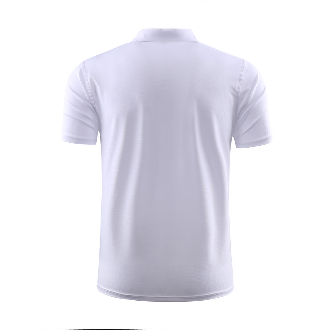 Men's solid color breathable sports polo shirt